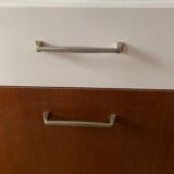 Wooden bedside table and nude