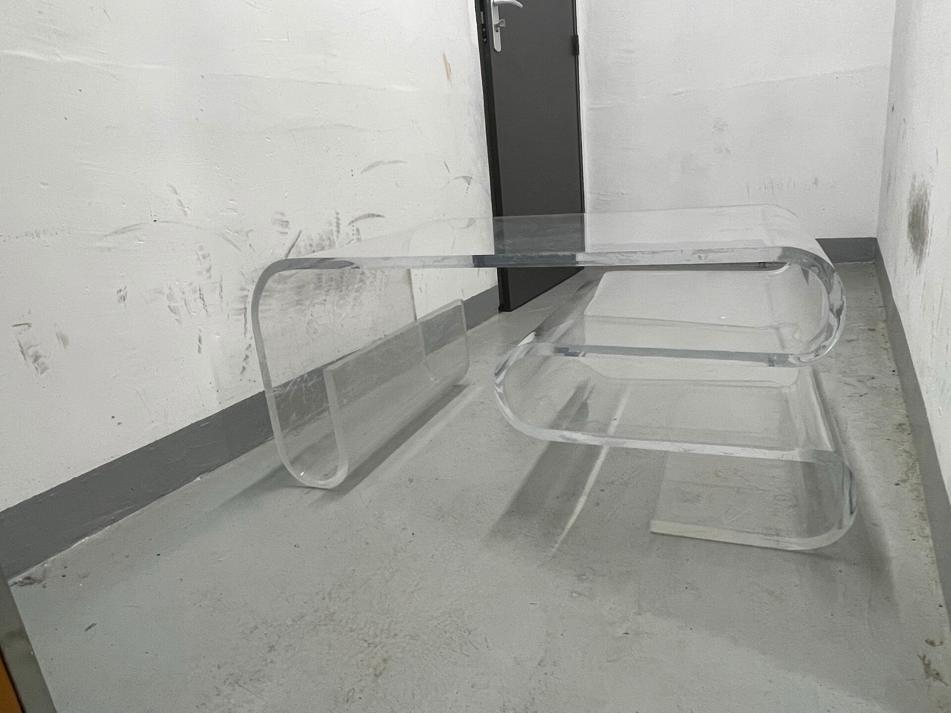 Vintage plexiglass coffee table