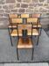 Set of 6 industrial school chairs vintage school communities