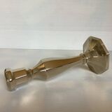 Faceted brass candle holder