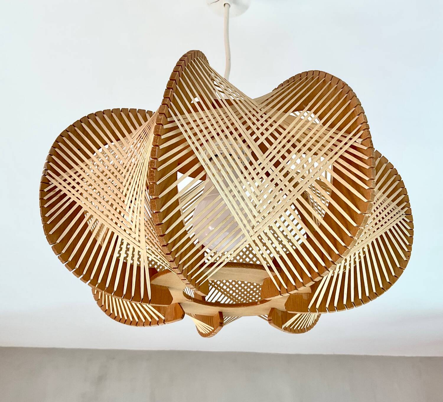 Pendant light, vintage lampshade