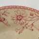 Gien red flower opaque porcelain plate diam 21.5 cm