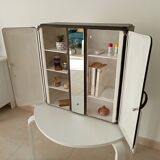 Vintage metal medicine cabinet from the 1950s