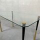 Vintage side table glass and metal