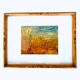 Painting – Oil on paper framed under glass - Semi-abstract landscape 1920