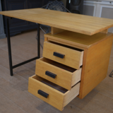 Office 1950 by Pierre Guariche in oak and metal