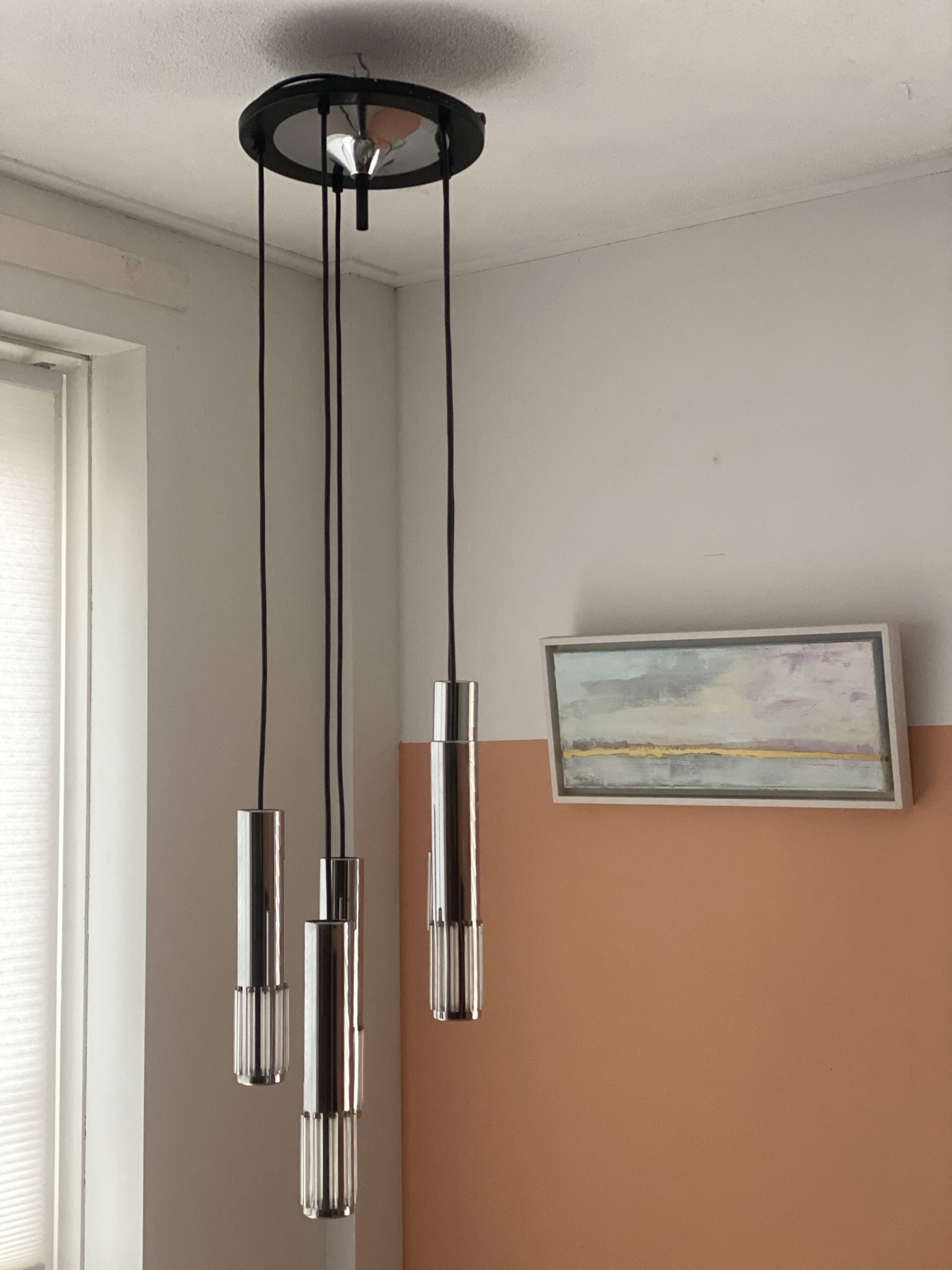 Vintage waterfall pendant lamp by Schmal & Schulz