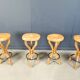 Mid century brutalist bar stools, 1960s - set of 4