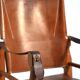 Pair of Scandinavian leather safari chairs