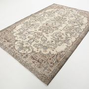 7x10 Vintage Faded Beige & Grey Anatolian Flatweave Vintage Area Rug