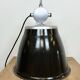 Suspension industrielle en émail noir, 1960s