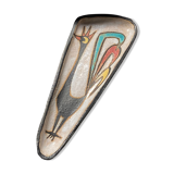 Ceramic dish Odette Dijeux rooster decoration