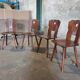 Série de 4 chaises de chalet 1970