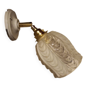 Vintage molded glass wall light