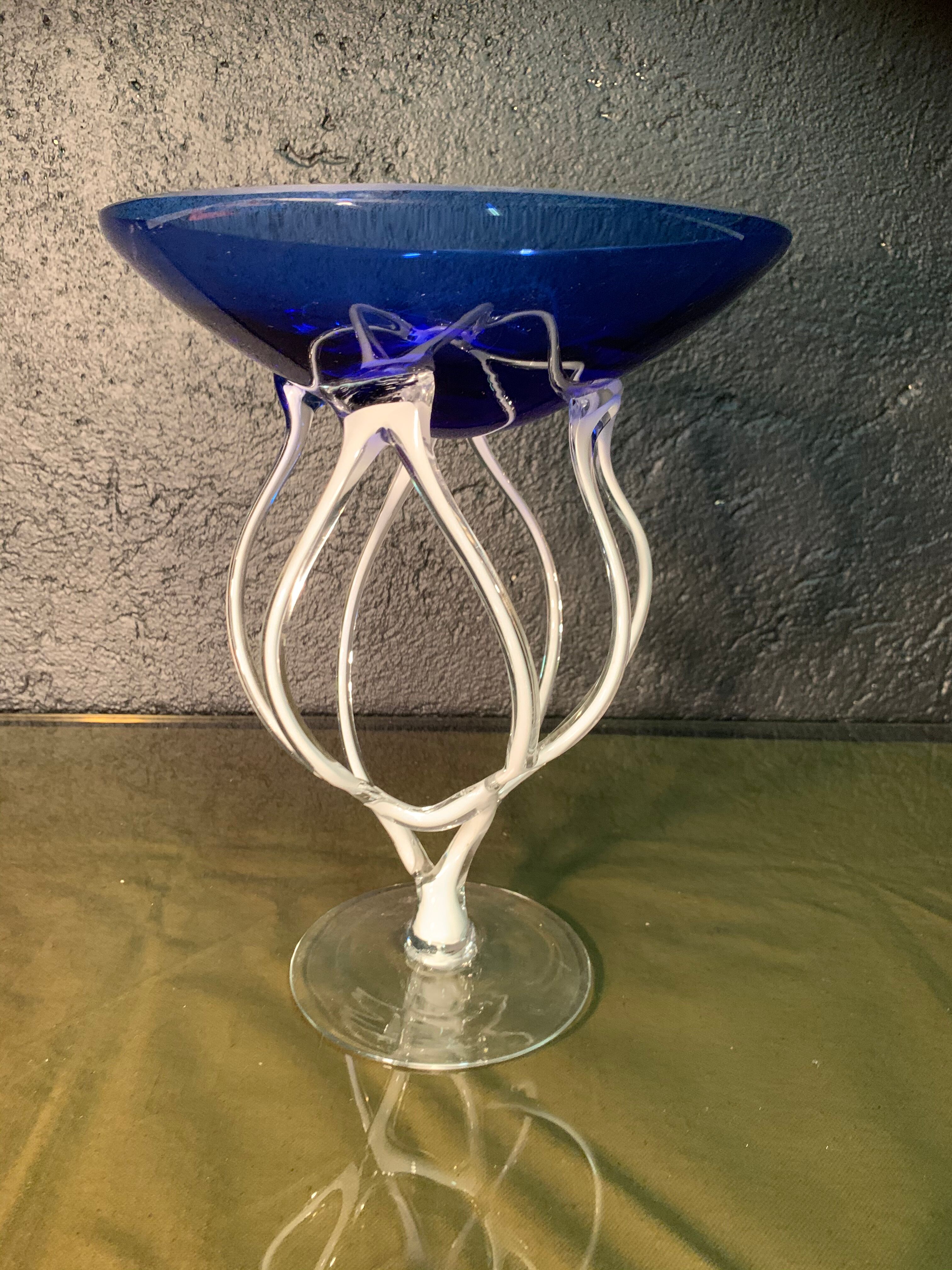 Murano, stretched glass standing cut. 1960