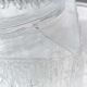Plafonnier carré en verre ciselé transparent vintage