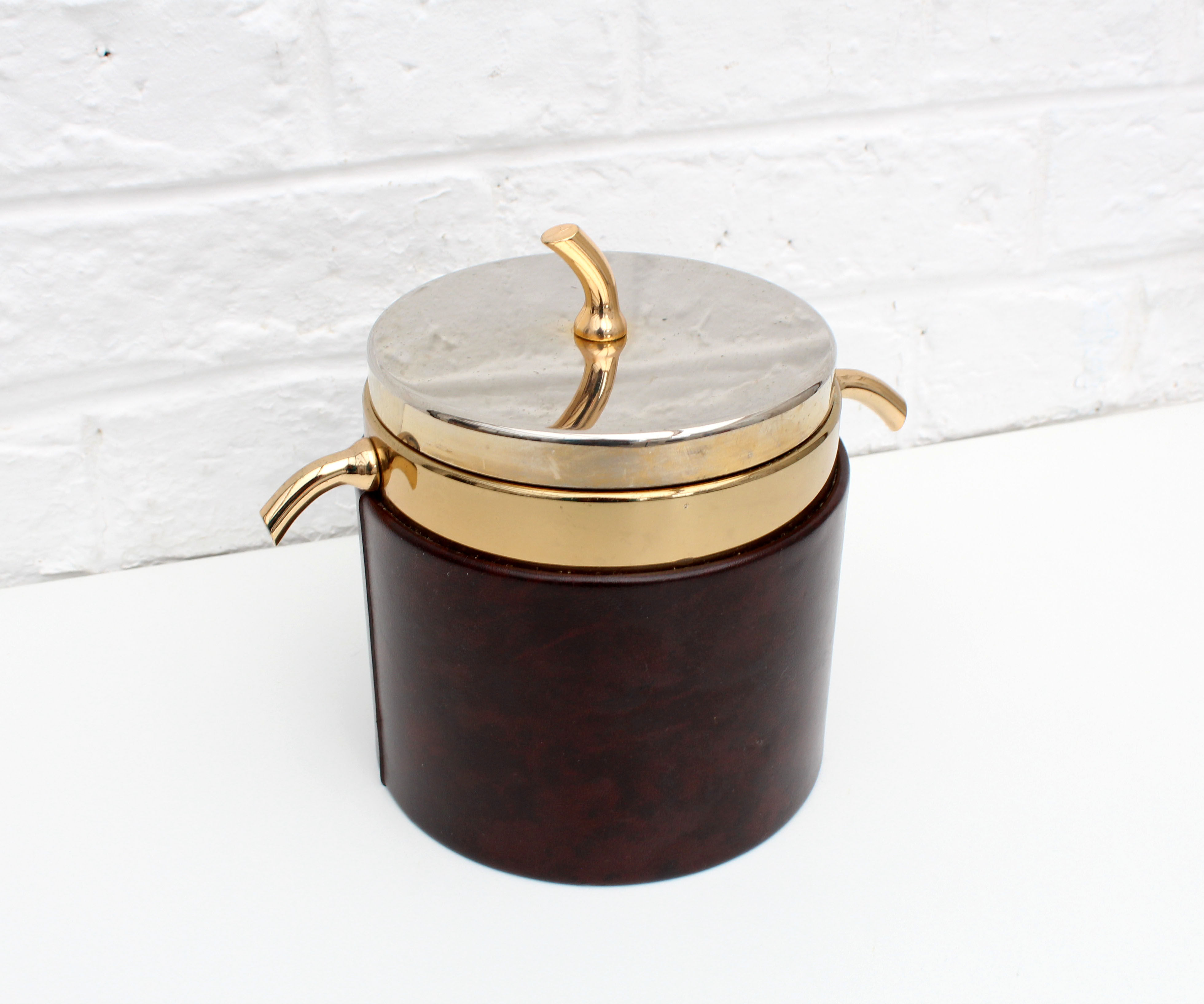 Vintage ice cube bucket, Freddotherm ice bucket, swiss made