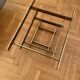 Vintage 1970s Square Coffee Table in Brass and Smoked Glass, David Hicks