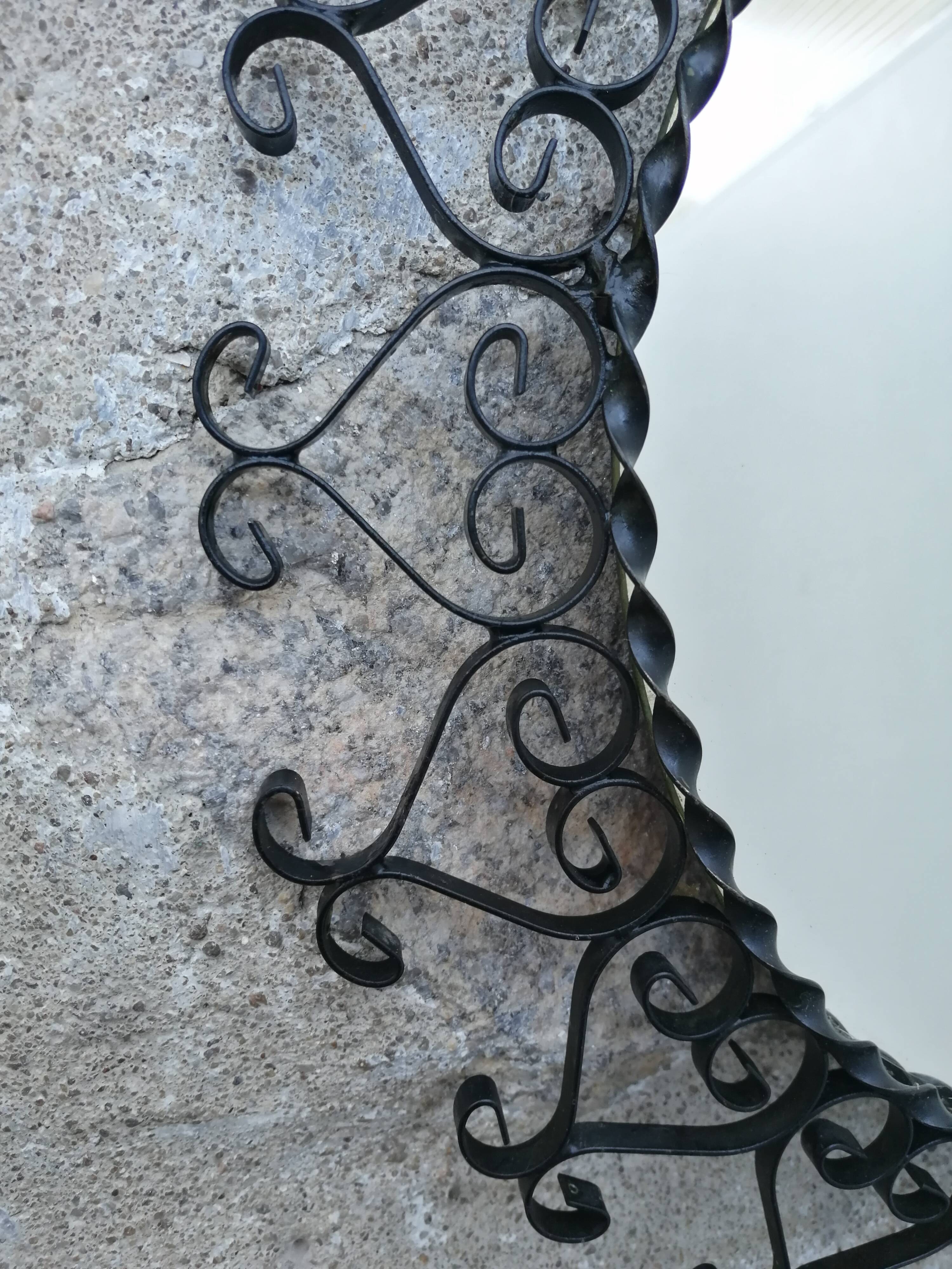 Mirror sun wrought iron 35cm