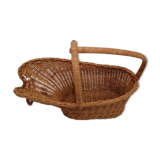 Wicker basket bottle holder
