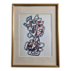 Sérigraphie d’après Jean Dubuffet,  encadrée, années 70, 23 x 31 cm