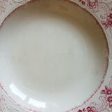 Sarreguemines earthenware plate decorated with flowers