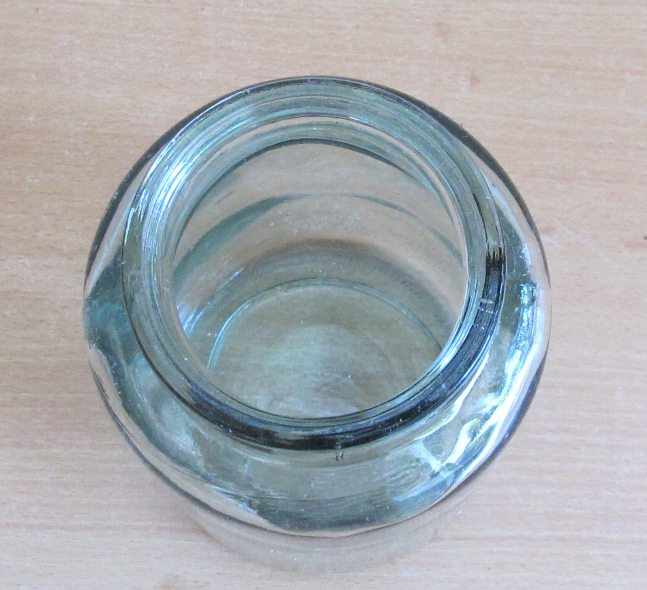Old glass jar or vase