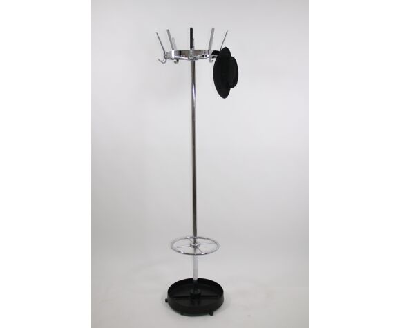 Vintage Chrome Standing Coat Rack With Cast Iron Umbrella Selency Vintage Chrome Standing Coat Rack With, Cast Iron Free Standing Coat Rack