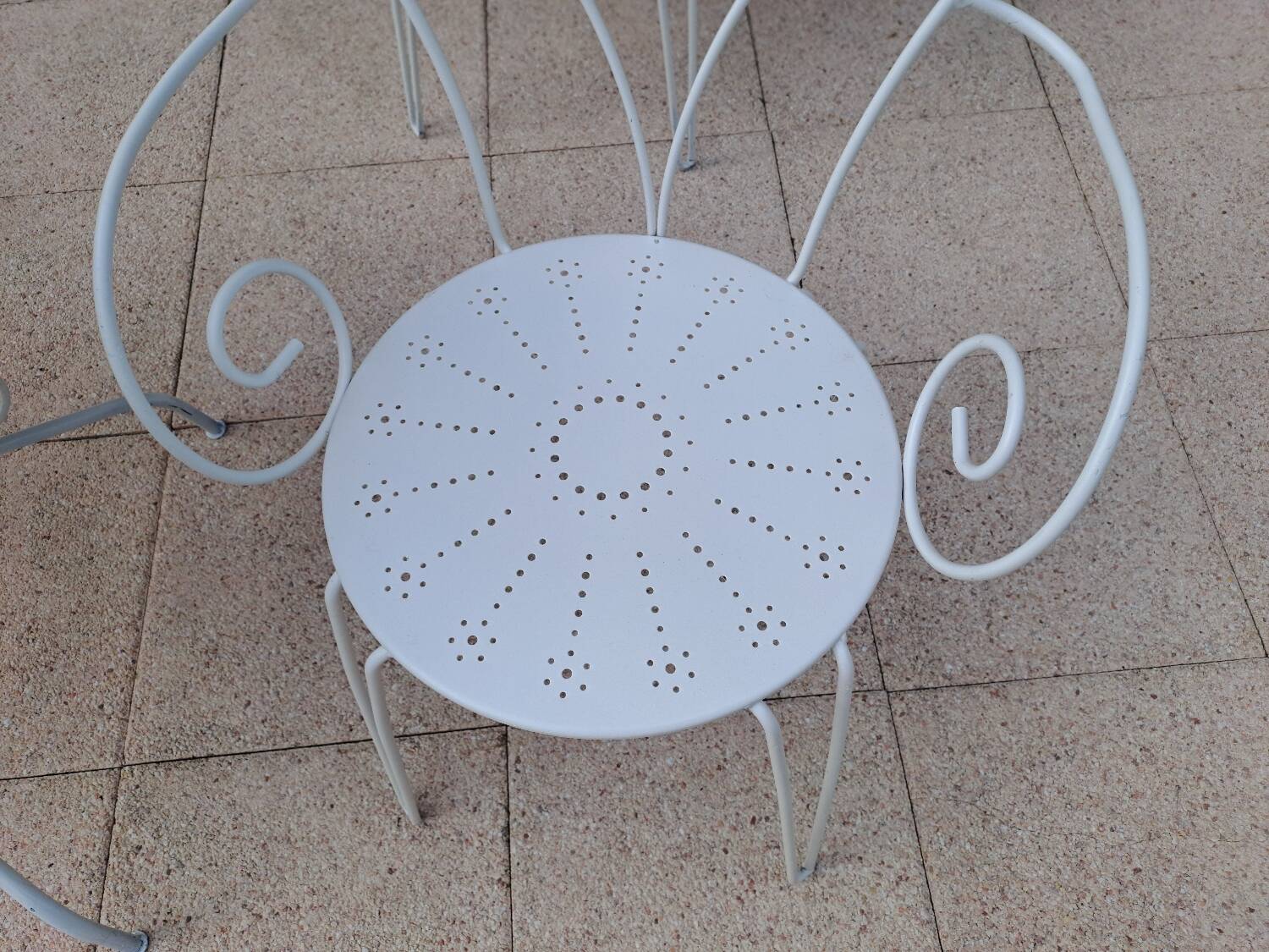 Wrought iron garden furniture