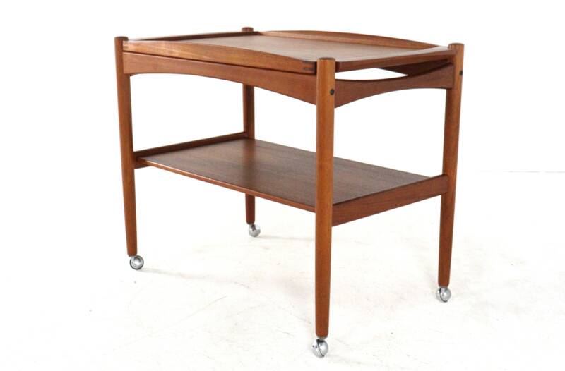 Poul Hundevad trolley with removable tray - danish design