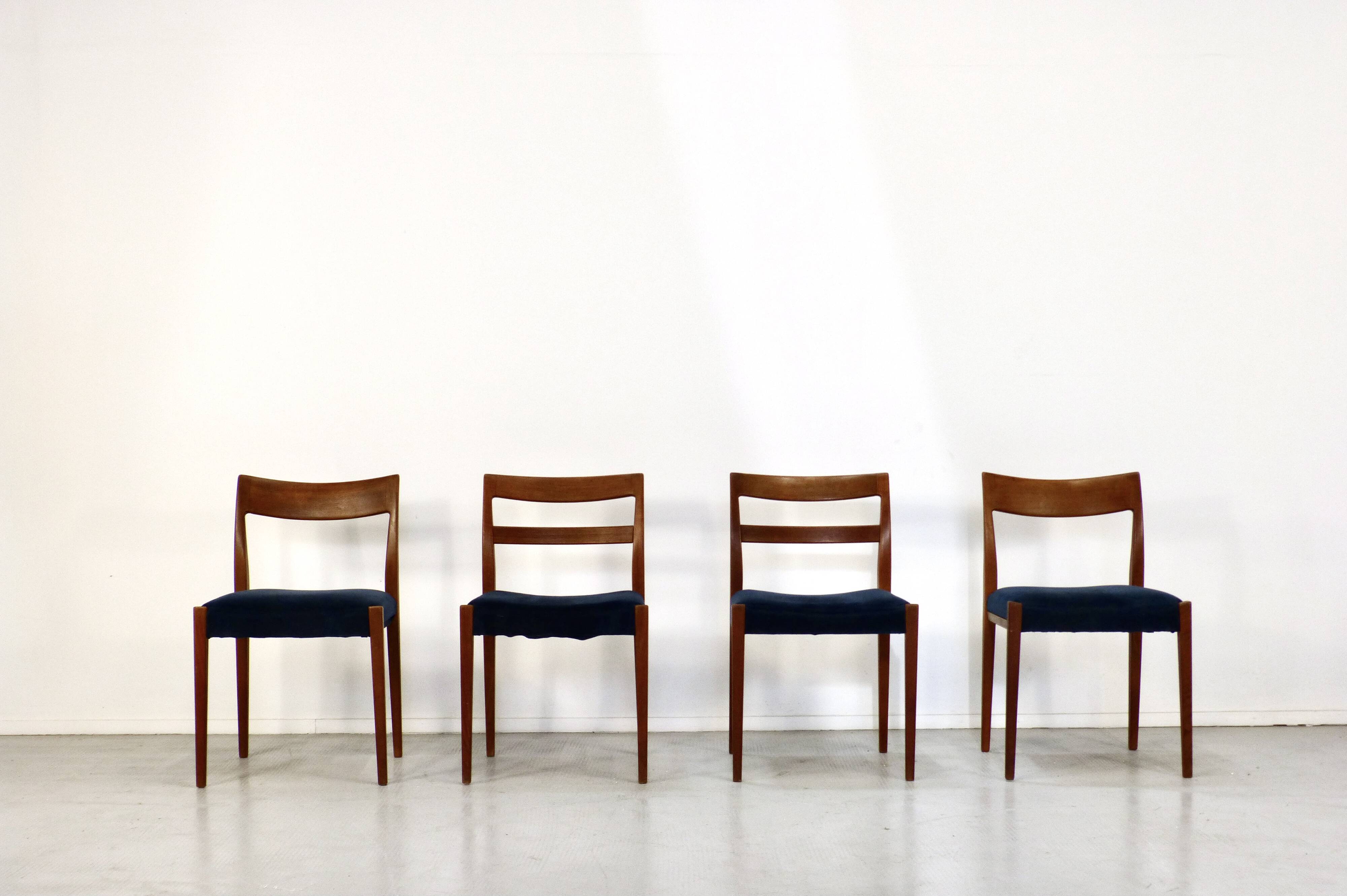 Mid-Century Modern Swedish Teak Dining Chairs by Nils Jonsson for Troeds
