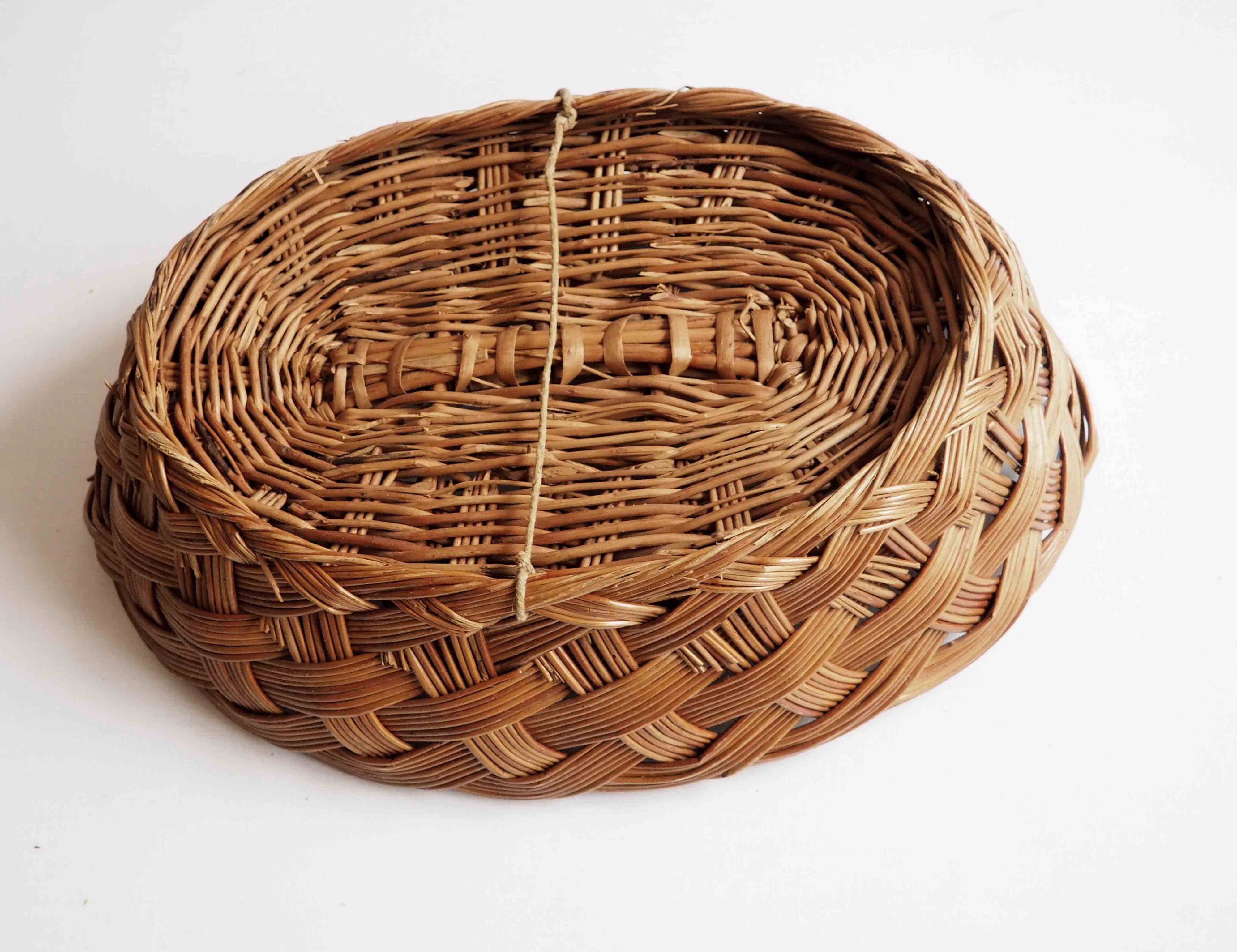 Old rattan basket basket