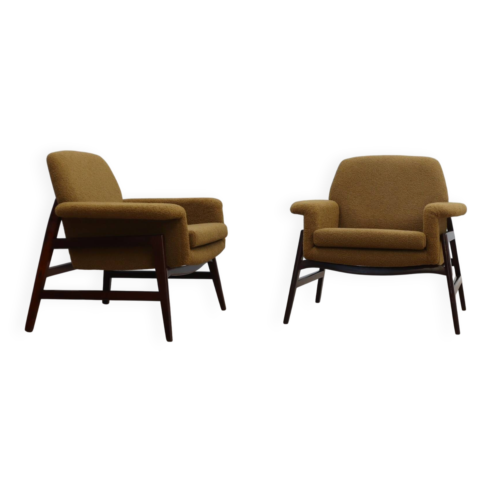 Mid century armchairs Gianfranco Frattini style 1950s