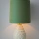 Charles Catteau Frères Keramis Pineapple Table Lamp, New Silk Shade