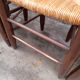 Série de 10 chaises paillé rustique anciennes