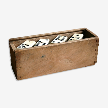 Jeu de dominos ancien en ébène