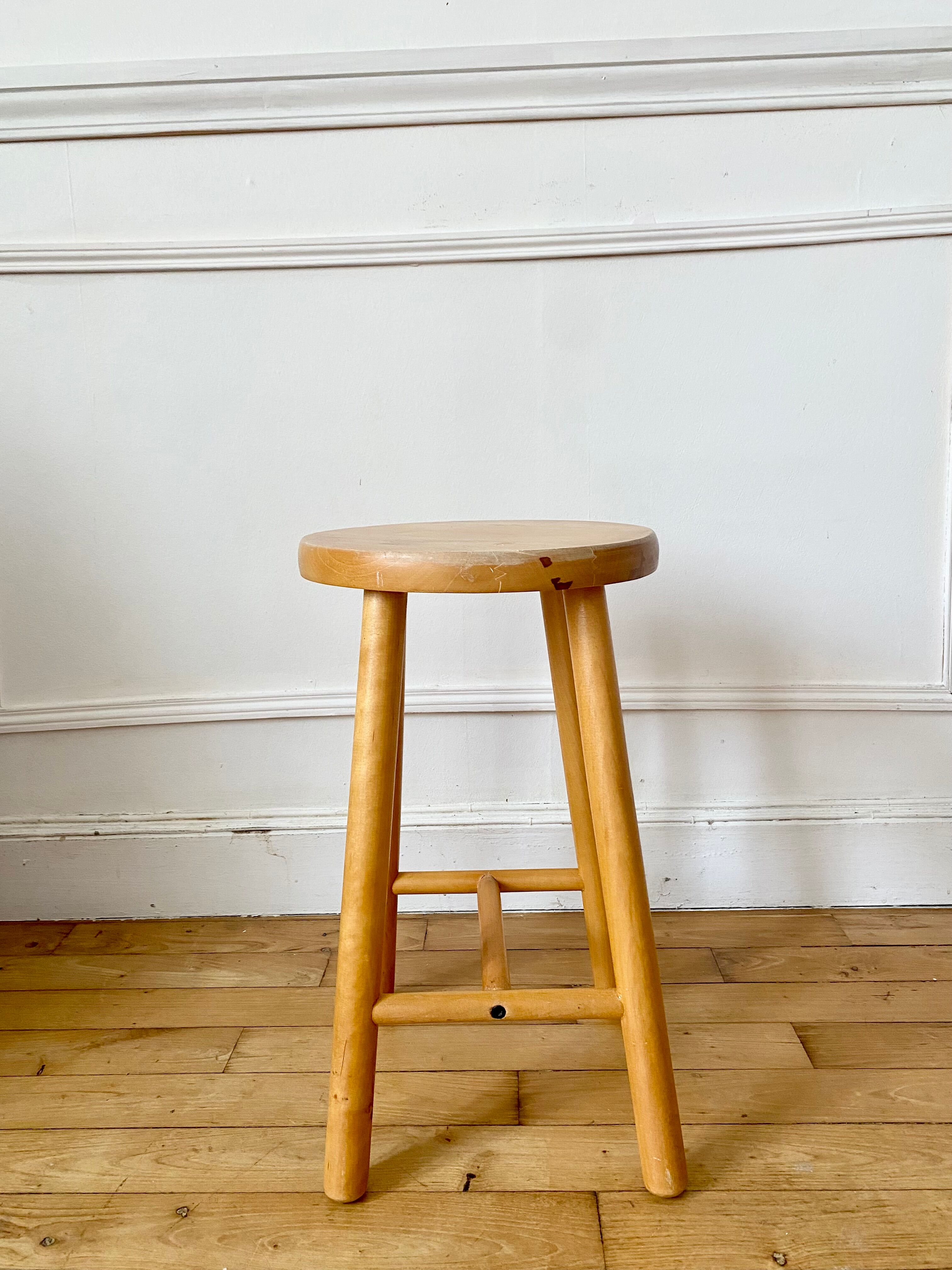 Vintage pine stool