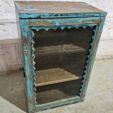 Blue Burmese teak display case