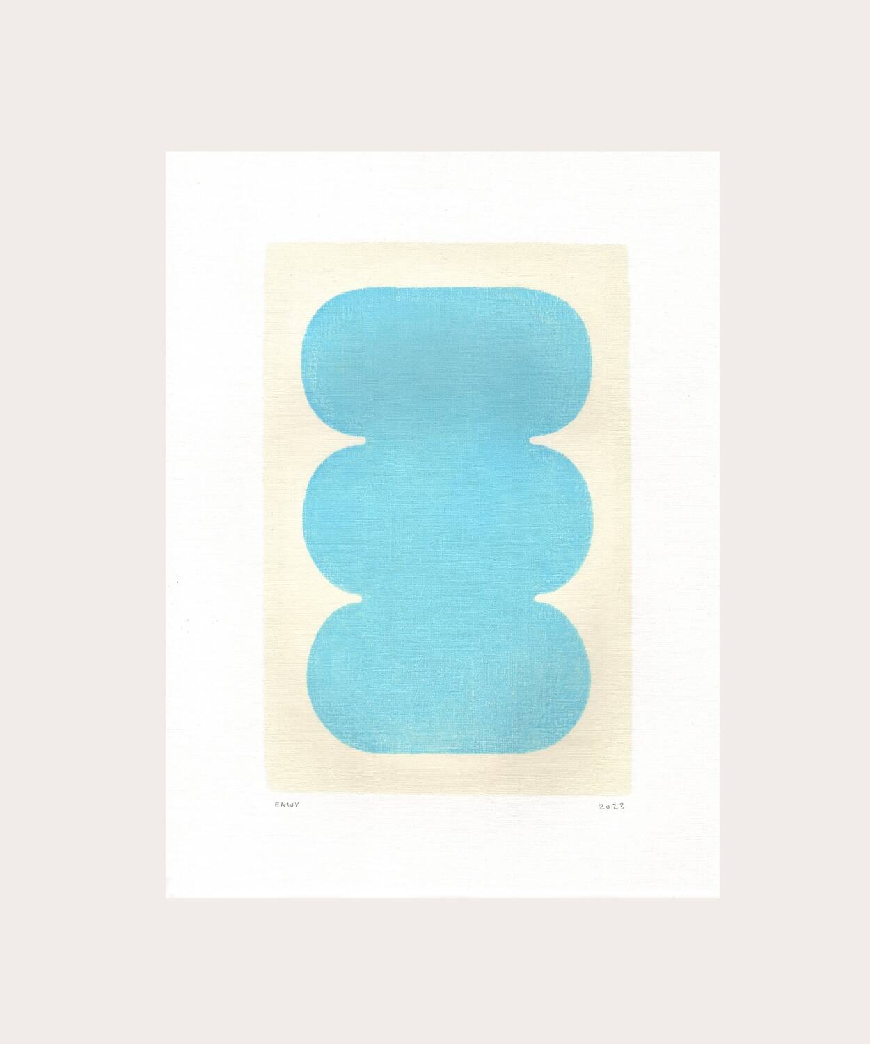 Duo of 40x30cm Twist and Asti paintings by Eawy