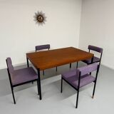 50s design wooden metal dining table or desk from Dieter Waeckerlin