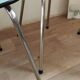 4 blue Formica chairs