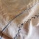 Drap ancien en lin monogrammé 3,20x2,30 m