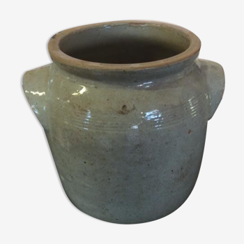 Old sandstone pot of gray color