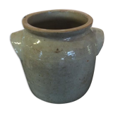 Old sandstone pot of gray color
