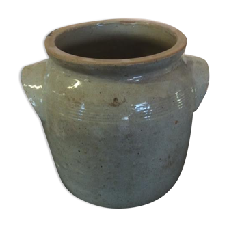 Old sandstone pot of gray color