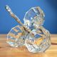 Old Crystal and Silver Metal Salt Cellar Condiments Salt Pepper