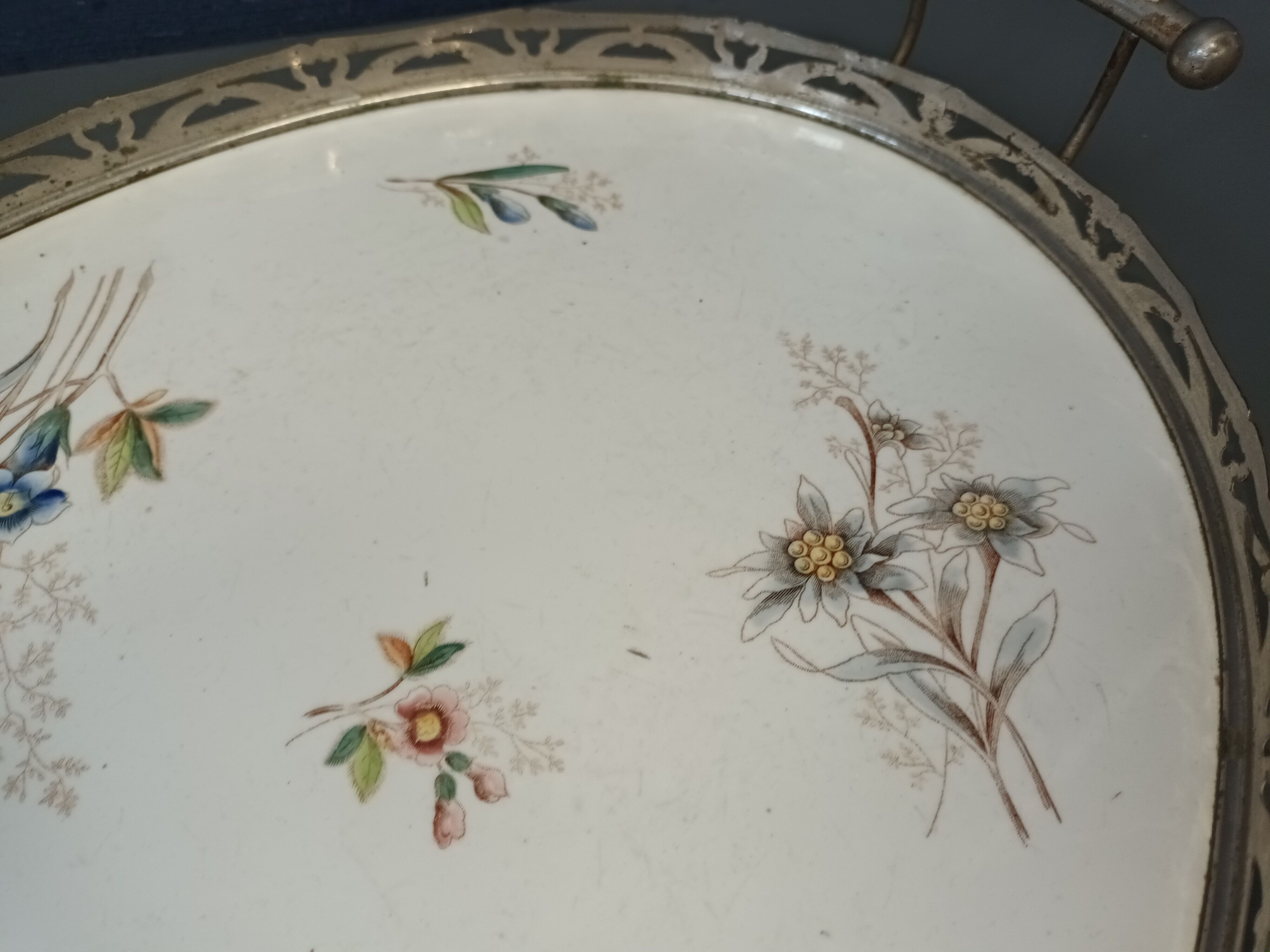 earthenware and metal top