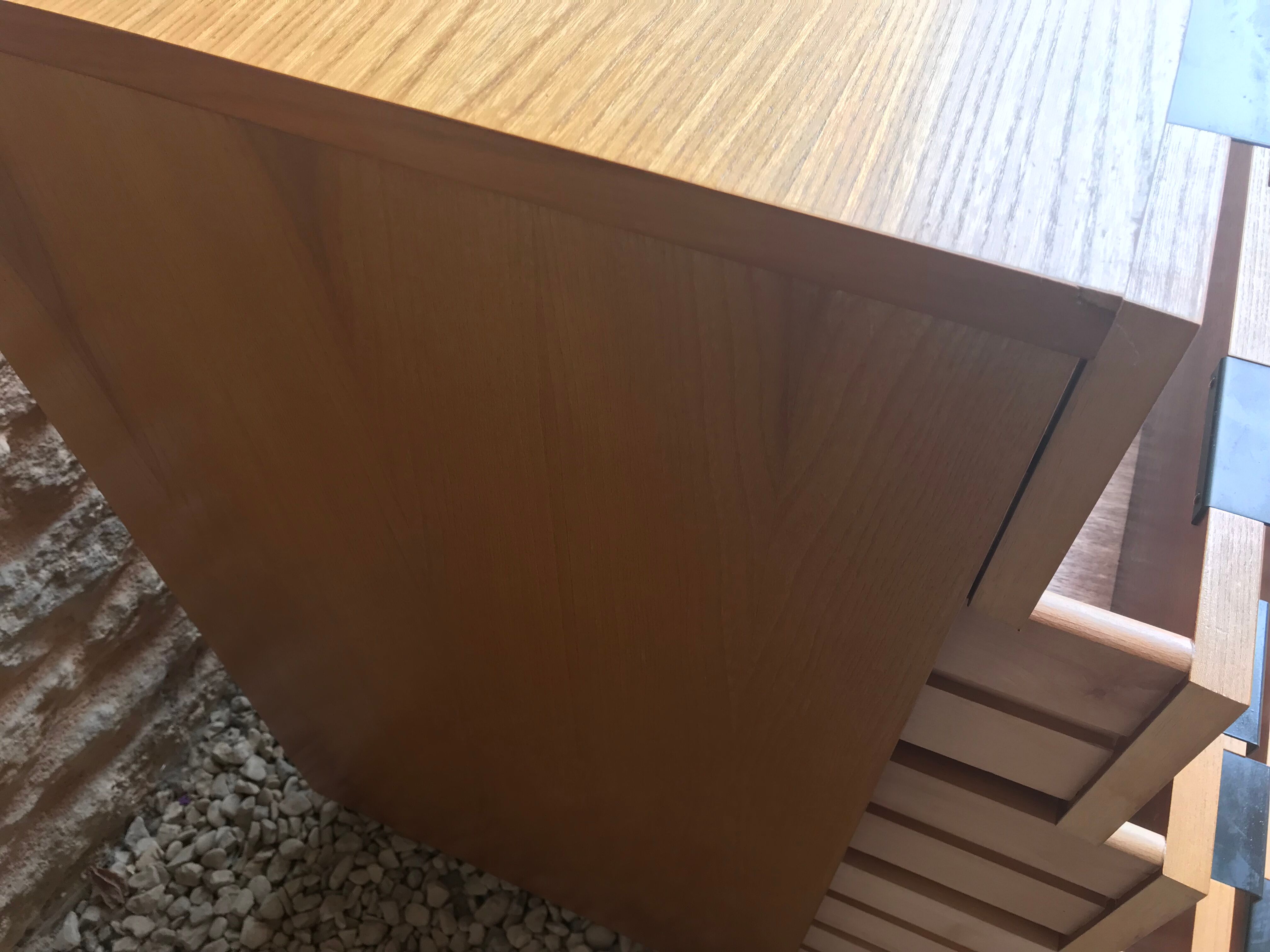 Vintage chest of drawers 1980's blond beech 5 drawers