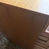 Vintage chest of drawers 1980's blond beech 5 drawers