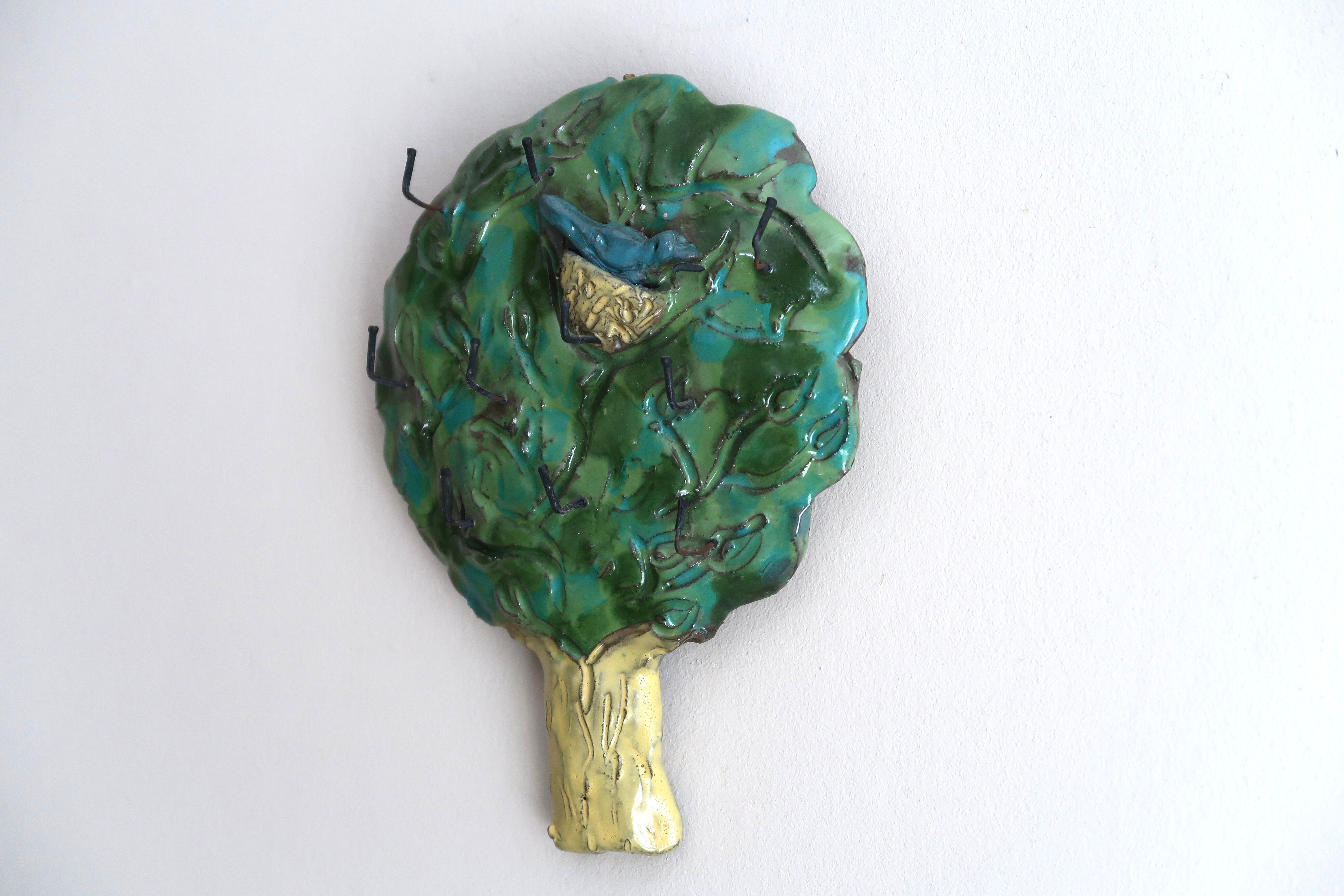 Ceramic wall keys removal "tree", 70s